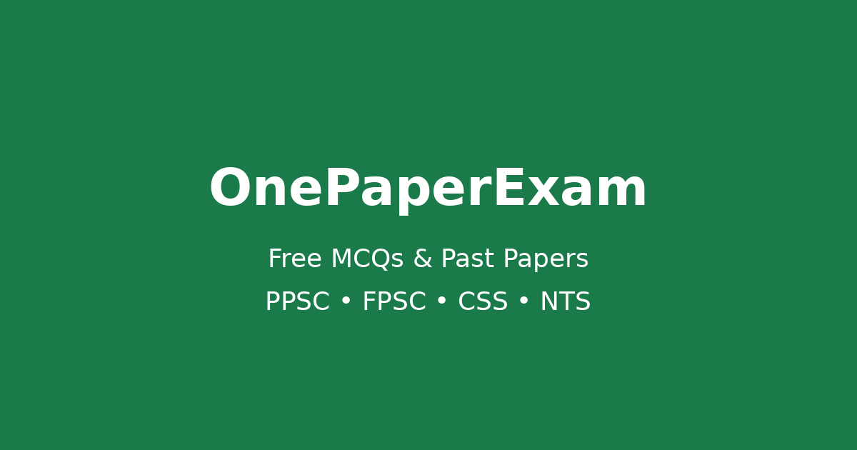Test Papers Real PPSC Past Papers 2025 – Solved PPSC Past Papers MCQs with Answers ...